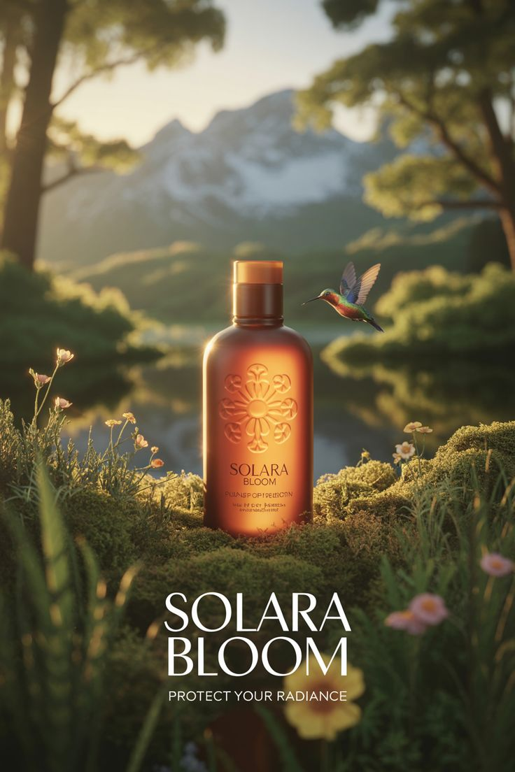 Flyer editorial de belleza Solara Bloom